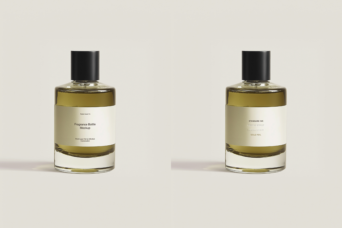 4 Fragrance Bottle Mockup Set, a Packaging Mockup by Digital Asset Co (Photo 3 of 7)