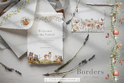Woodland Animals Watercolor Clipart, an Illustration by Alisles (Thumbnail 12 of 18)