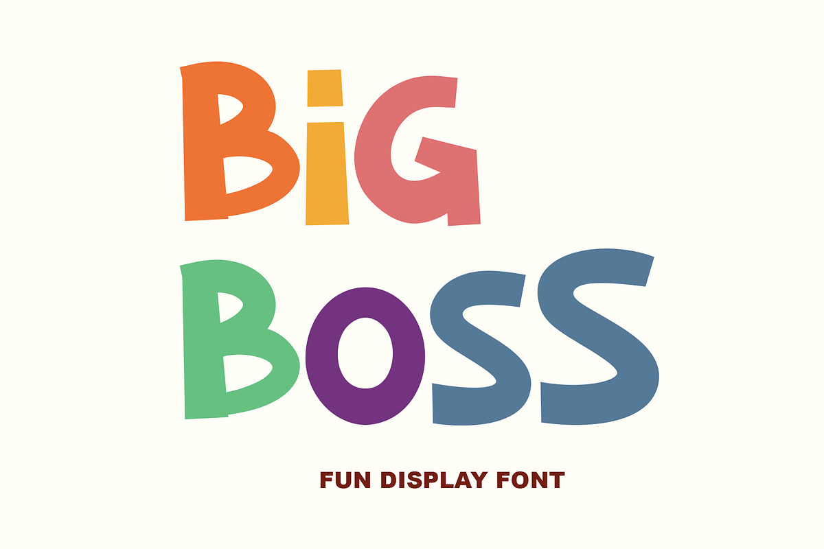 Big Boss - Bold Playful Typography, a Sans Serif Font by Yuby Creative (Photo 1 of 8)