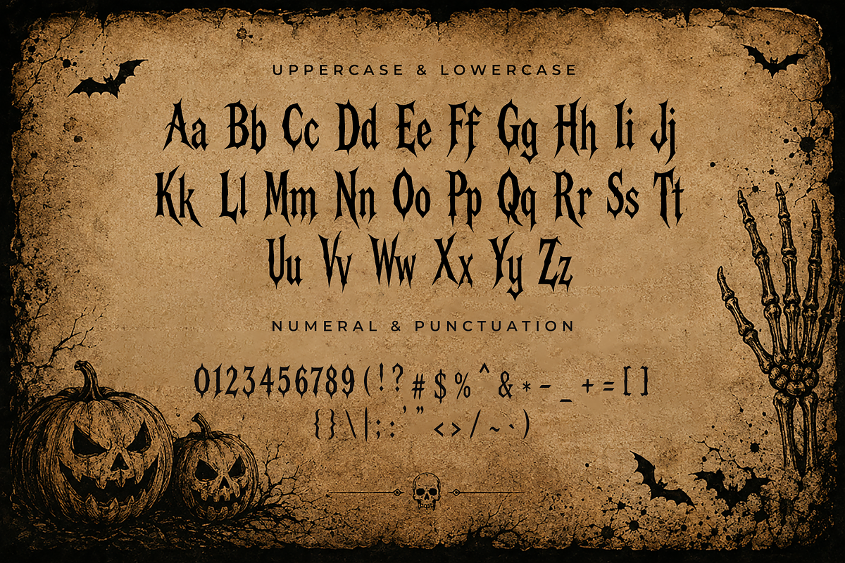 Witch Wood - Modern Halloween Font, a Blackletter Font by overlaytemplates (Photo 4 of 5)