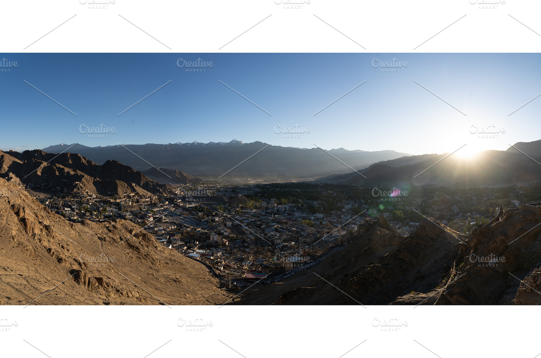 Panoramic View over Leh in Ladakh, an Architecture Photo by oliverfoerstner