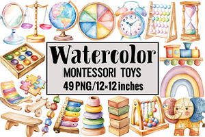 Montessori Toys, an Illustration by Design Market