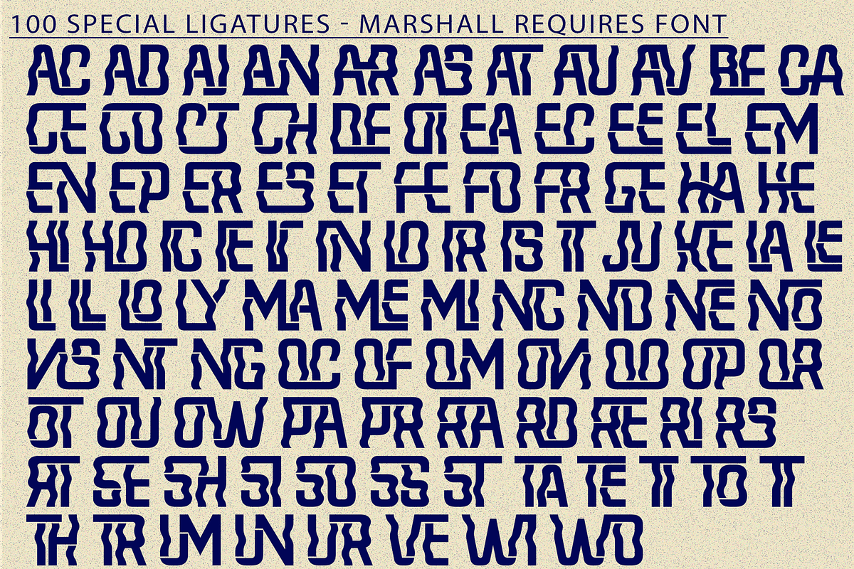 MARSHALL REQUIRES - FUTURISTIC FONT, a Sans Serif Font by 177Studio (Photo 7 of 8)
