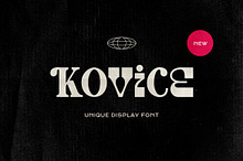 Kovice - Retro Experimental Typeface