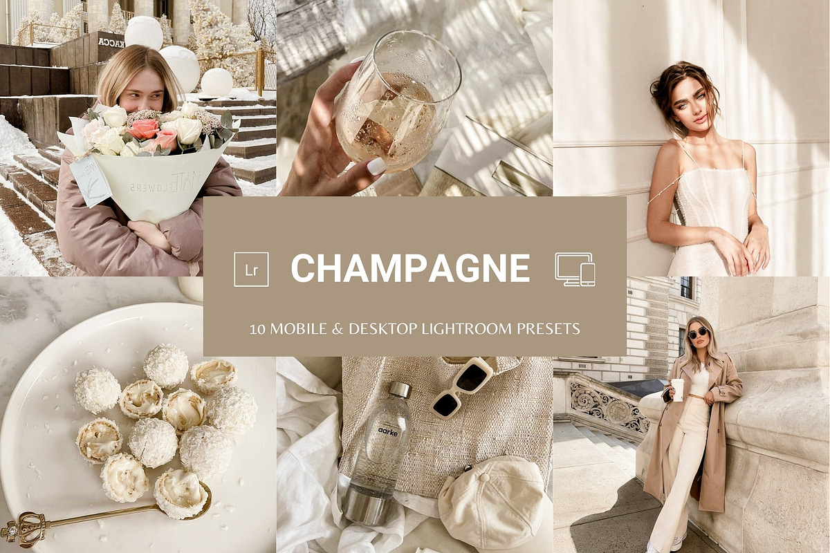 10 Champagne Lightroom Presets, a Preset Add-On by MEPRESETS (Photo 1 of 8)