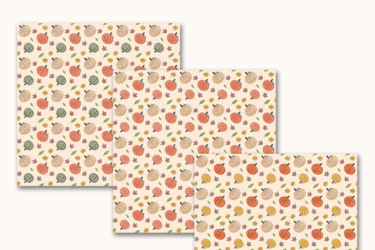 Boho Pumpkin Seamless Pattern, a Pattern Graphic by tchastudio (Photo 2 of 11)