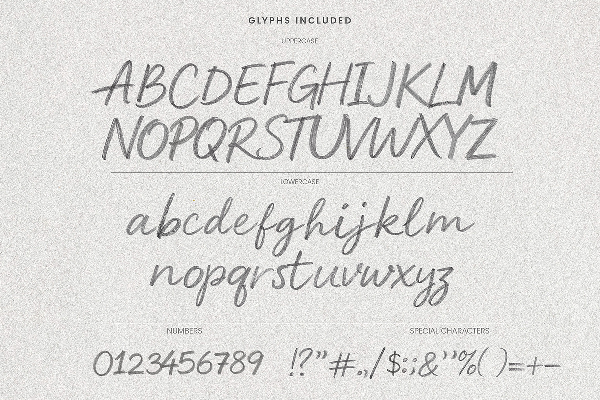 Pencil Script - Handwritten Script, a Script Font by AndrewPixelType (Photo 15 of 15)