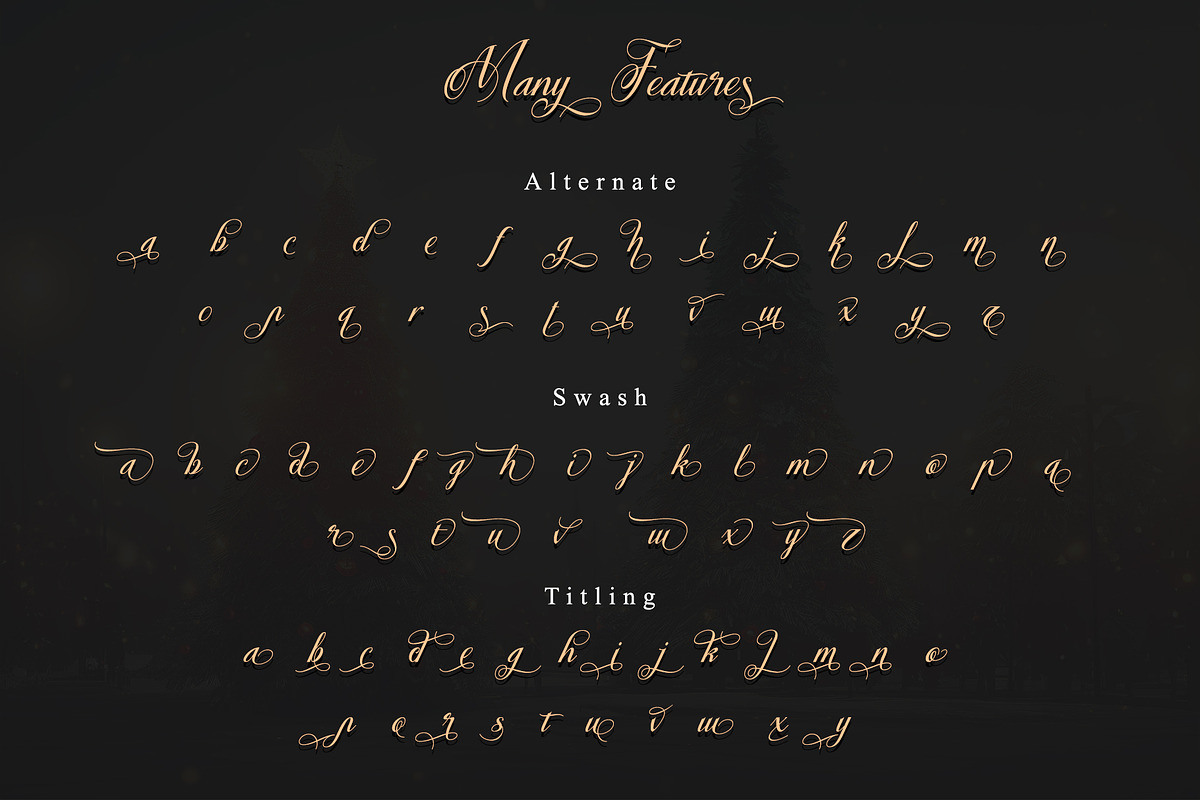 Christmas Faithful, a Script Font by Letterara (Photo 9 of 12)