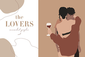 The Lovers Minimalist Graphic Art