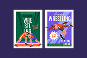 Freestyle wrestling fight posters, a Sport Illustration by PaperTrident (Thumbnail 3 of 7)