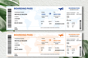 Editable Boarding Pass Template