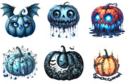 Creepy Black and Blue Halloween Pump, an Illustration by DreamArtGraphic (Thumbnail 2 of 4)