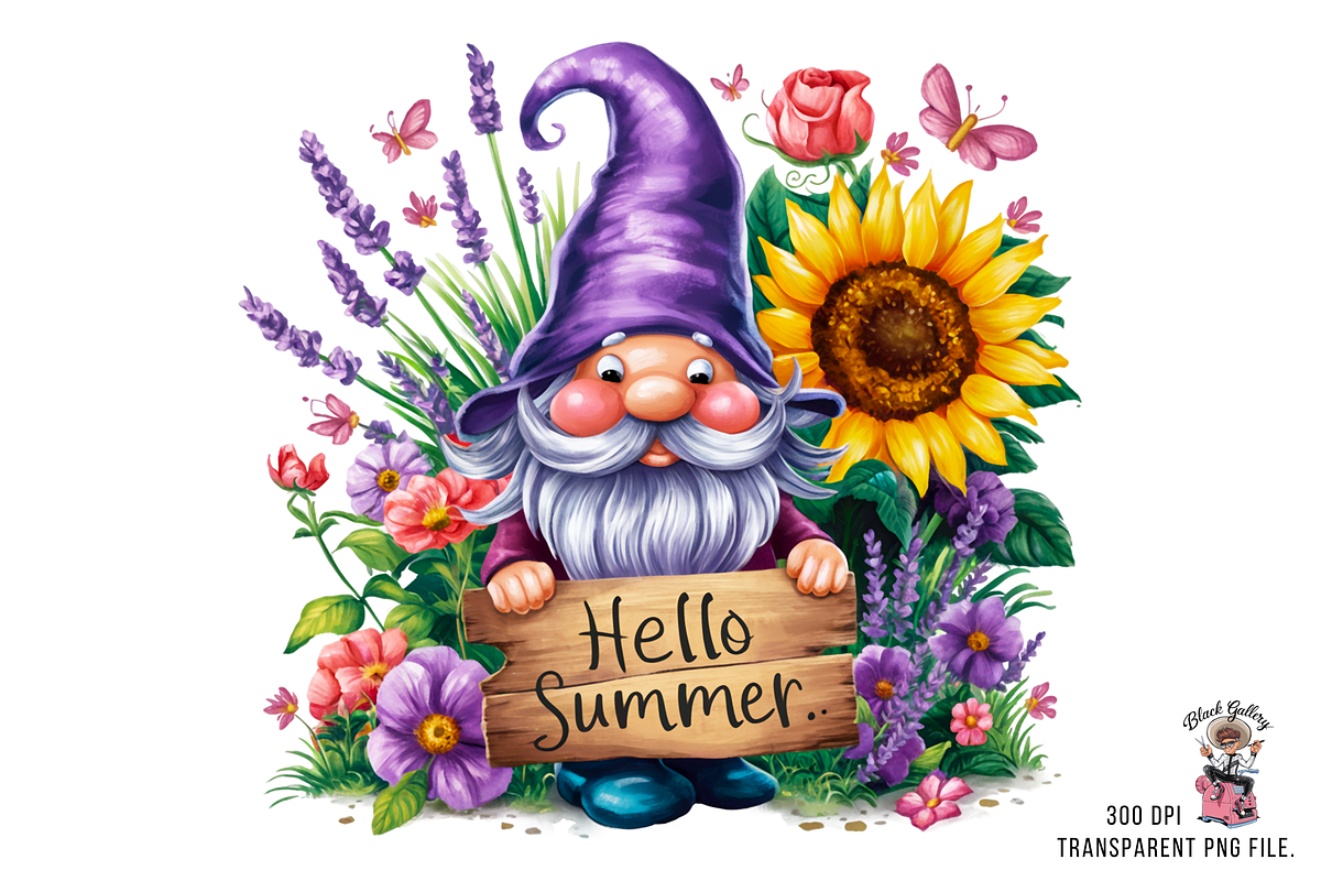 Summer Gnome Clipart 10 PNG, a Graphic by Clipart Bloom (Photo 8 of 11)