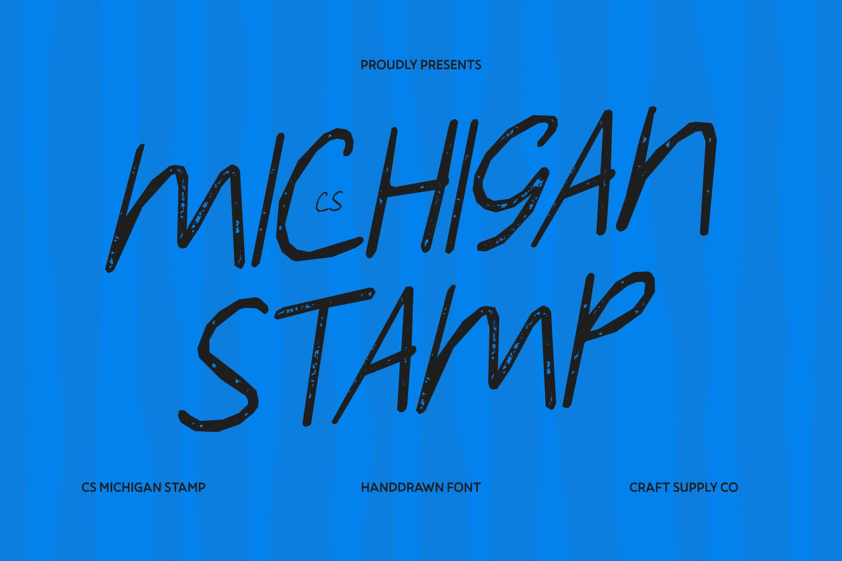 CS Michigan Stamp, a Handwritten Font by Craft Supply Co. (Photo 1 of 8)