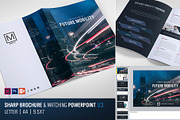 Sharp Modern Brochure and PowerPoint, a Brochure Template by Shop Mockpro (Thumbnail 1 of 11)