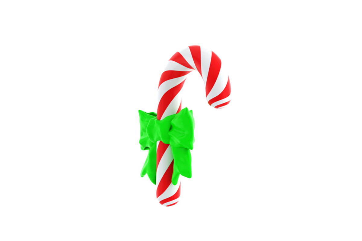 Candy Cane with Green Bow, a Food & Drink 3D Model by Artem Varnitsin (Photo 10 of 12)