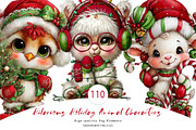 Hilarious Holiday Animal Characters, a Seasonal Illustration by CreationArt (Thumbnail 1 of 7)