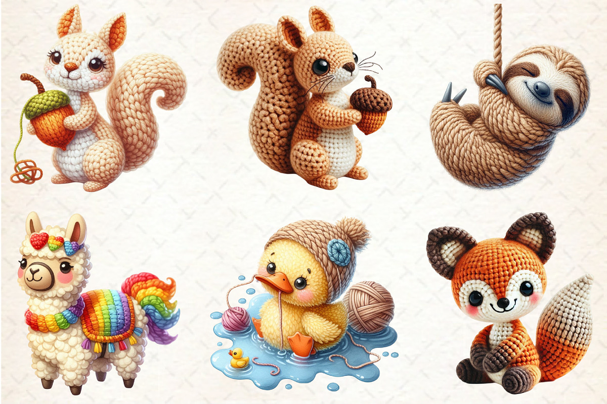Crochet Animal Sublimation, a Seasonal Illustration by Rose Art (Photo 3 of 4)