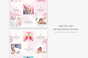 Pink Instagram Puzzle Canva Template