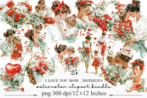 I Love You Mom – Mother's Day, an Illustration by Designking