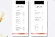 Modern Salon Rack Card Template, a Card Template by Marham Labeling Co (Thumbnail 1 of 2)