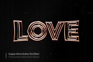Copper Shine Outline Text Effect, a Layer Style Add-On by Posterfello