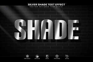 Silver Shade Editable Text Effect