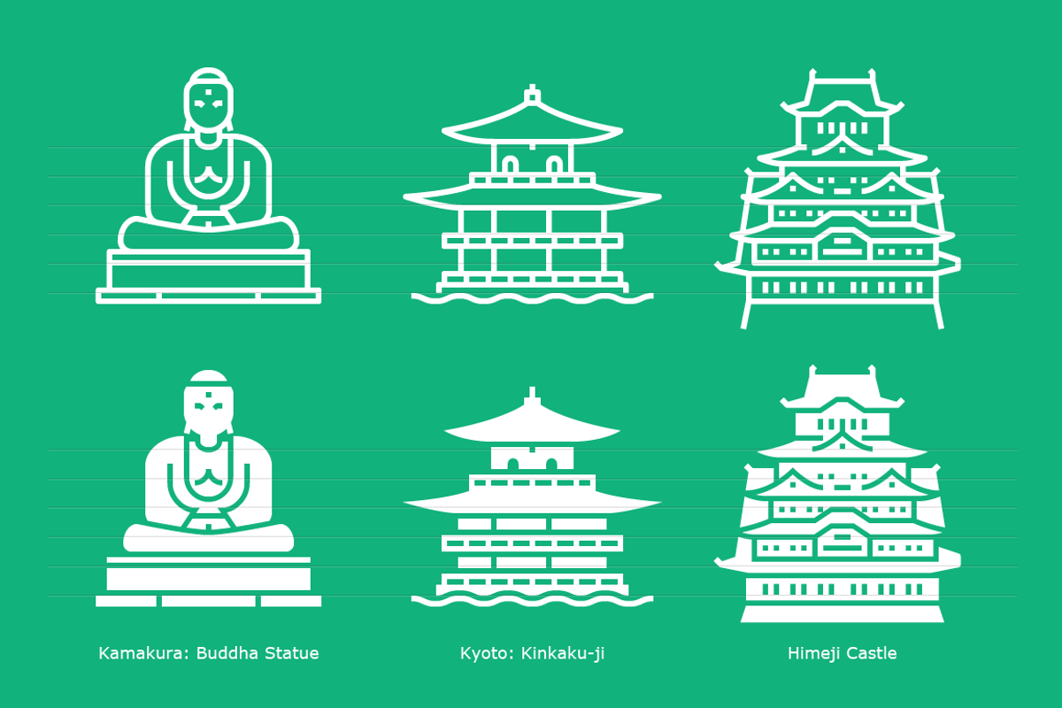 Landmarks of Japan 3, an Icon by Jozsef Balazs-Hegedus (Photo 5 of 6)