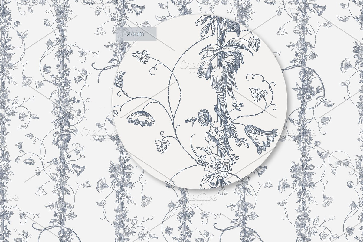 Toile Botanical Trellis Pattern, a Pattern Graphic by MouseGrey (Photo 8 of 9)