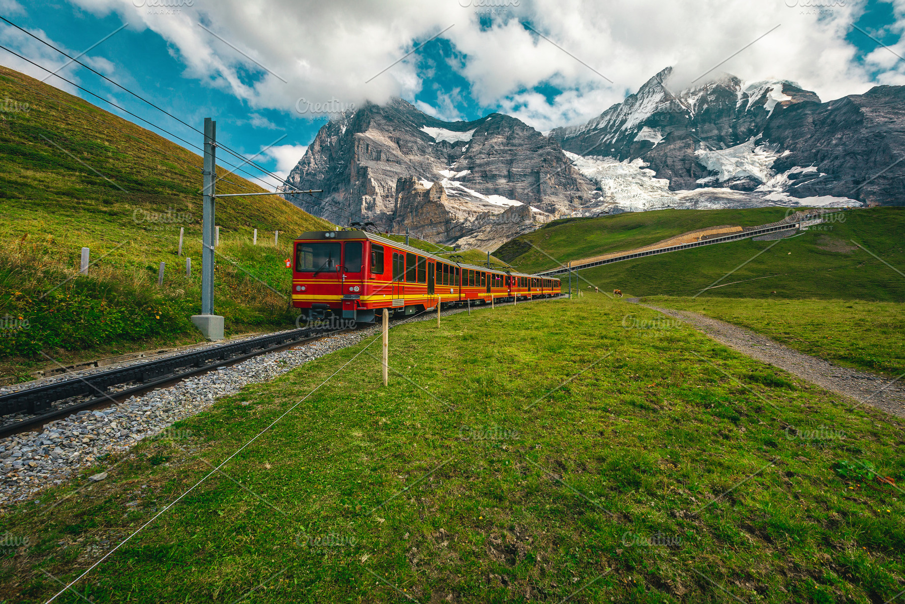 Electric tourist cogwheel train, a Transportation Photo by Alpine Dreams