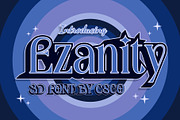 Ezanity 3D, a Serif Font by Craft Supply Co. (Thumbnail 1 of 8)