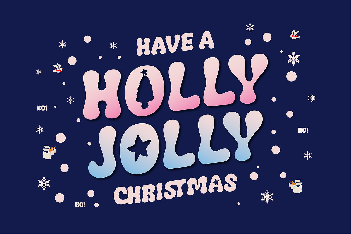 Christmas Statement – Bubble Font, a Sans Serif Font by Casloop Studio (Photo 2 of 9)