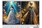 Victorian Gothic Wedding Dresses, a Wallpaper Graphic by EdeniaArtStudio (Thumbnail 5 of 7)