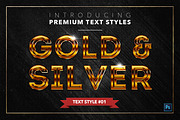 Gold & Silver #2 - 20 Text Styles, a Layer Style Add-On by Jonas Stensgaard (Thumbnail 2 of 23)