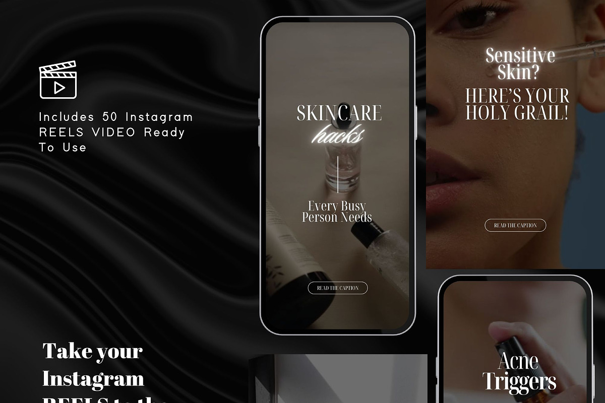 Skincare Instagram Reel Templates, a Social Media Template by design4social (Photo 4 of 9)