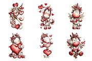 Whimsical Valentine Unicorn Clipart, an Illustration by Design Market (Thumbnail 3 of 3)