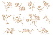 Boho Floral Clip Art Pink Brown, an Object Graphic by Mieken Petra Designs (Thumbnail 2 of 3)