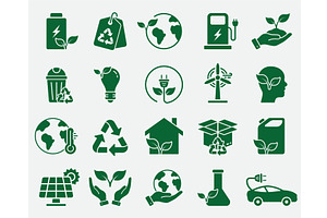 Renewable Resource Icons Set, an Object Illustration by Gentle Studio