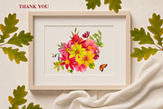 Watercolor Fall Dahlia flowers, a Seasonal Illustration by DiashaArt (Thumbnail 13 of 13)