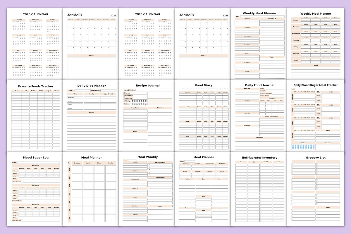 2025-2026 Meal Planner, a Stationery Template by Designmela01 (Photo 4 of 4)