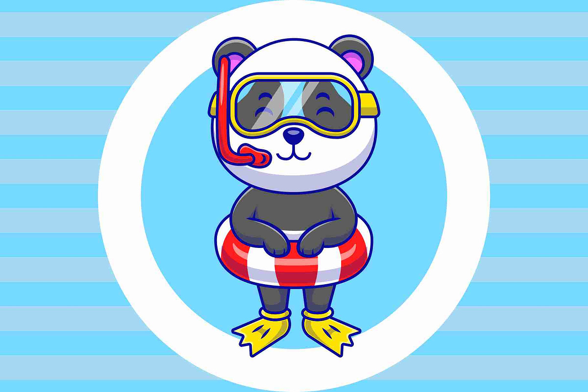 Panda Bear Wearing Summer Costume, an Animal Illustration by Artstorystudio (Photo 2 of 3)