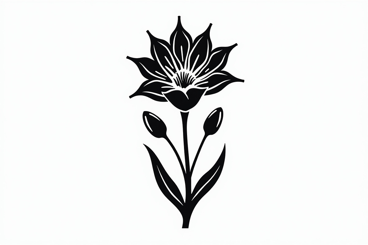 Black Floral Silhouette Set, an Illustration by balal (Photo 14 of 21)