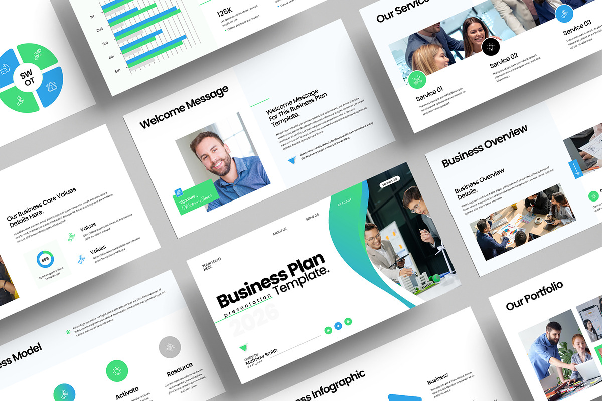 Business Plan Presentation Template, a Presentation Template by MightyDesign (Photo 1 of 8)