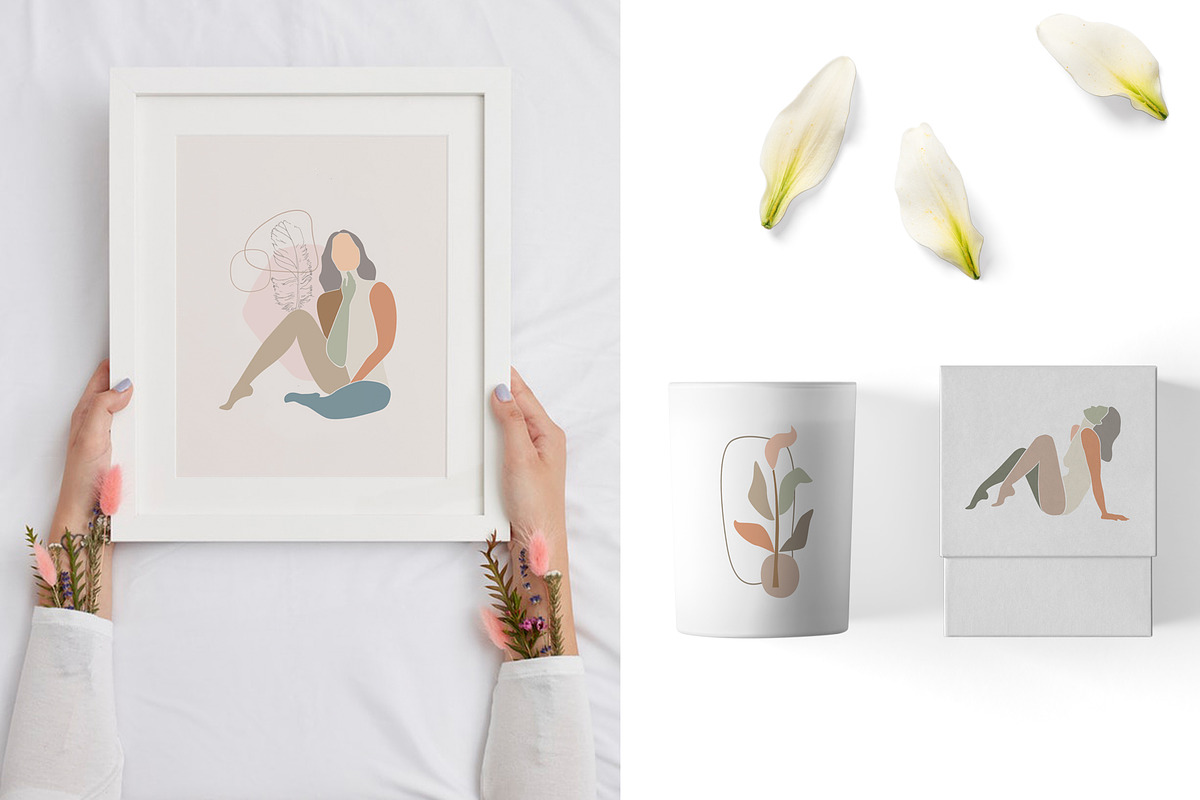 Femininity modern graphic collection, a Decorative Illustration by dasha mo (Photo 2 of 9)