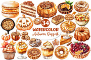 Autumn Dessert Sublimation Clipart, an Illustration by Dream Creation (Thumbnail 1 of 4)