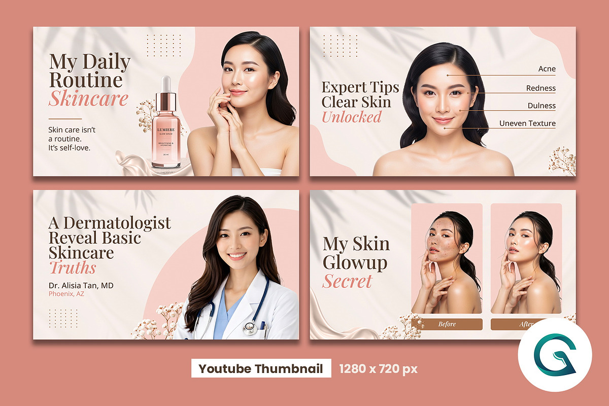 Beauty Skincare Social Media Pack, a Social Media Template by Geelator Studio (Photo 4 of 4)