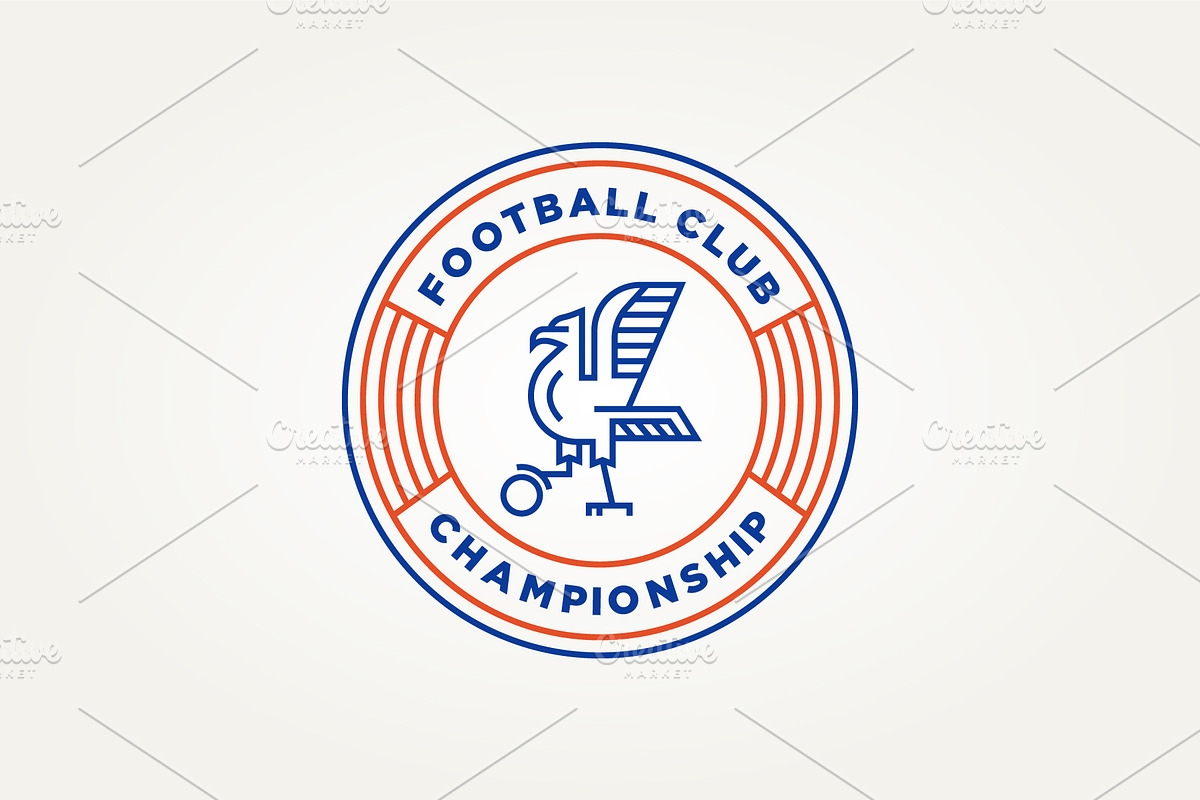 soccer football club emblem logo, a Branding & Logo Template by Blazybone