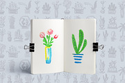 Cute Potted Flowers Pastel Clipart, a Decorative Illustration by RabbitAndPencil (Thumbnail 4 of 5)