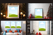 Square Christmas Wall Art Mockup, a Merchandise Mockup by LA Design (Thumbnail 5 of 10)