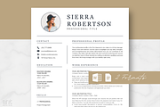 Professional Resume Template -Sierra, a Resume Template by AntDesignStudio (Thumbnail 1 of 9)